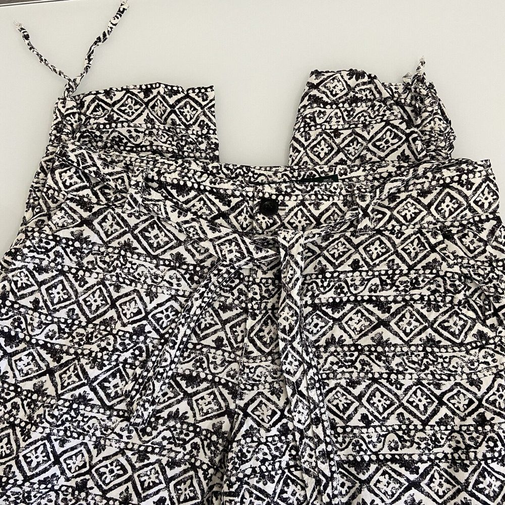 Lauren‎ Ralph Lauren Women's Cropped Pants Black and White Geometric Size 6